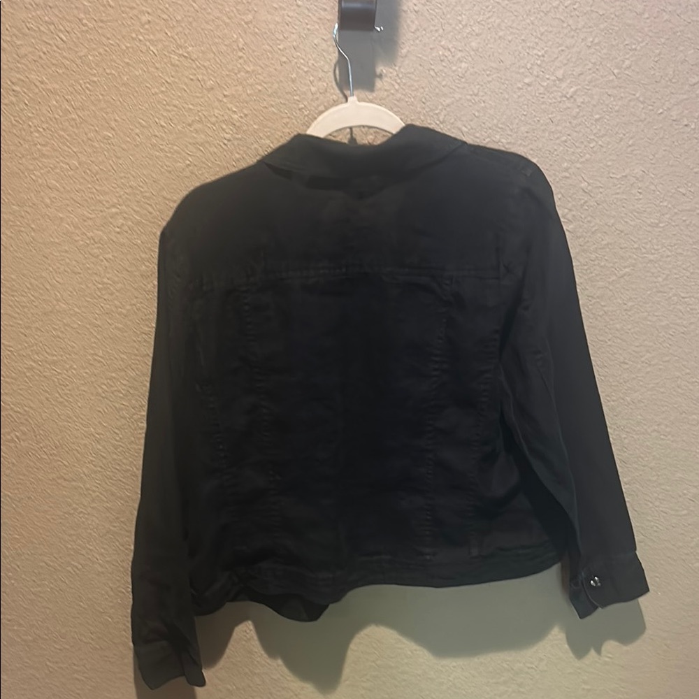 Charter Club Black Linen Jacket - Picture 4 of 4
